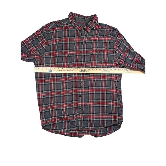 Woolrich Mens Size XXL Ultimate Flannel Long Sleeve Red Grey Plaid Button Up - Picture 4 of 6